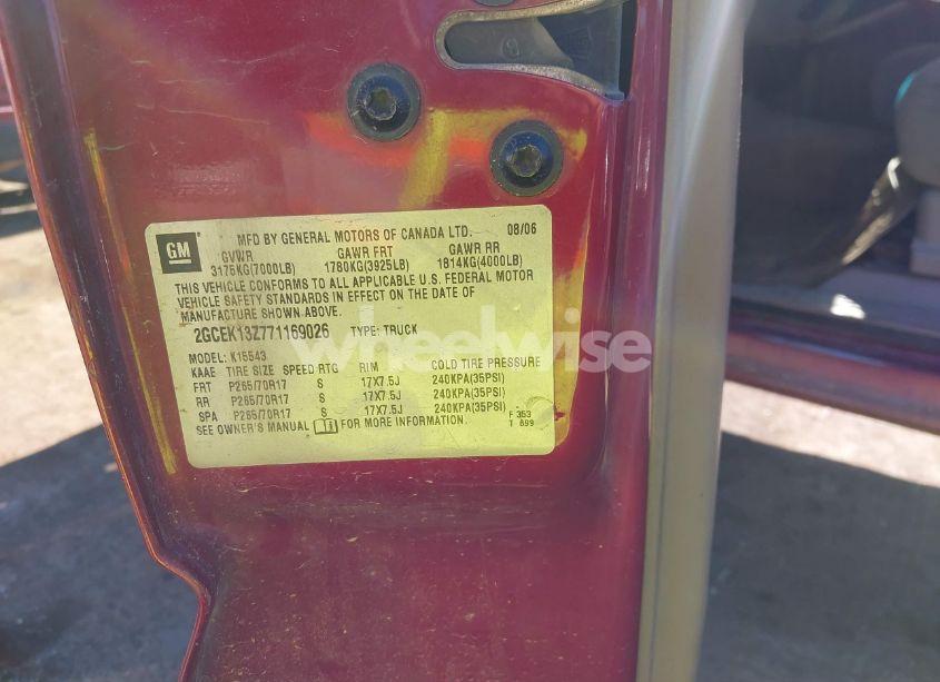 Photo 9 of 2007 Chevrolet Silverado 1500 CLASSIC LT1 (VIN 2GCEK13Z771169026)