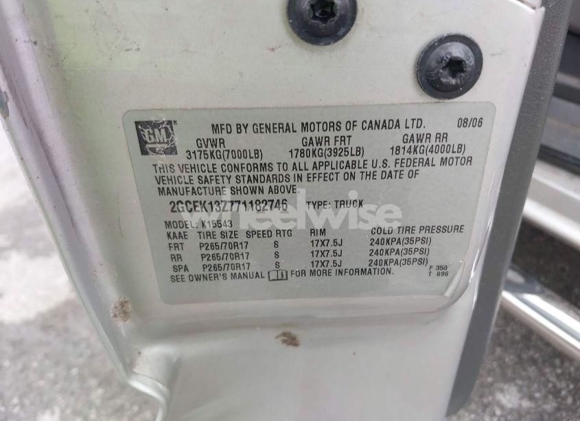 Photo 9 of 2007 Chevrolet Silverado 1500 CLASSIC LT1 (VIN 2GCEK13Z771182746)