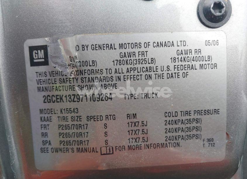 Photo 9 of 2007 Chevrolet Silverado 1500 CLASSIC LT1 (VIN 2GCEK13Z971109264)