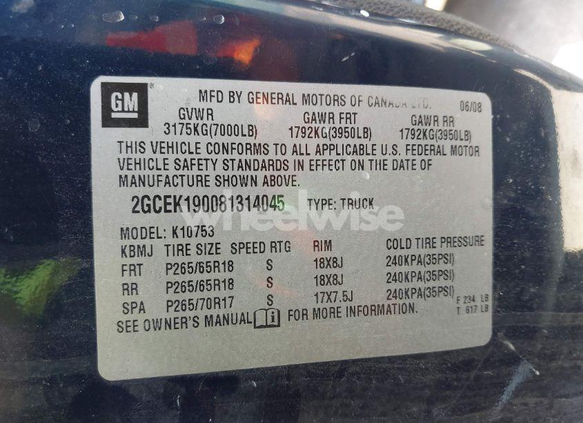 Photo 9 of 2008 Chevrolet Silverado 1500 LT1 (VIN 2GCEK190081314045)