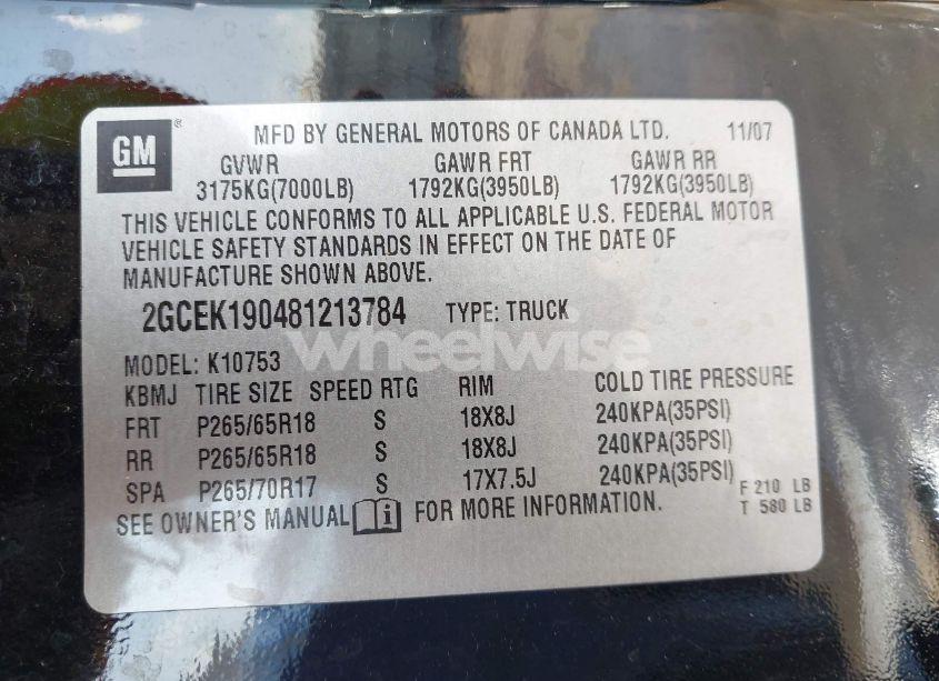 Photo 9 of 2008 Chevrolet Silverado 1500 LT1 (VIN 2GCEK190481213784)