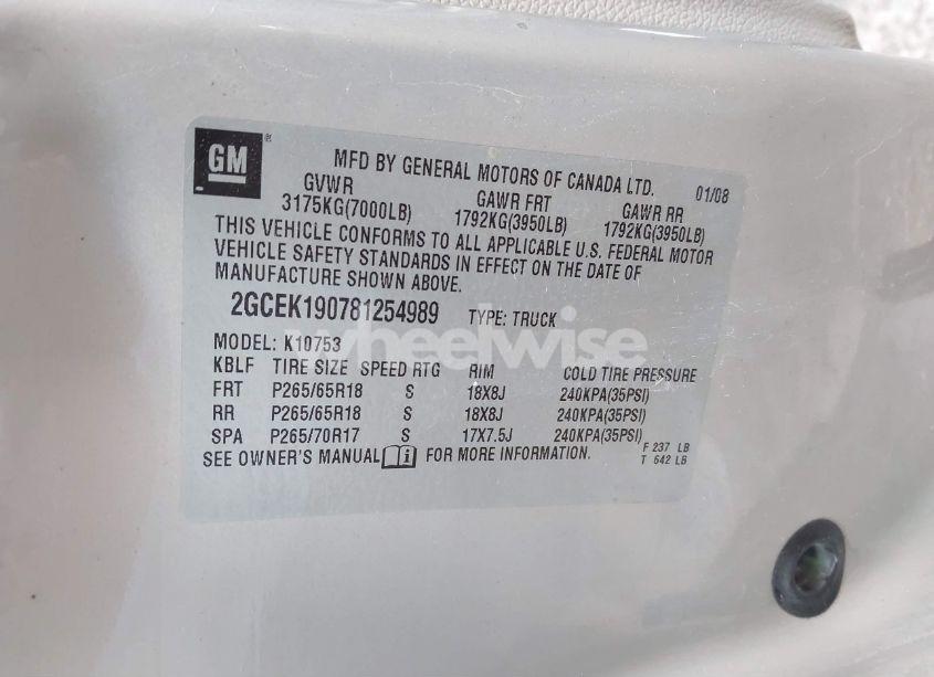 Photo 9 of 2008 Chevrolet Silverado 1500 LT1 (VIN 2GCEK190781254989)