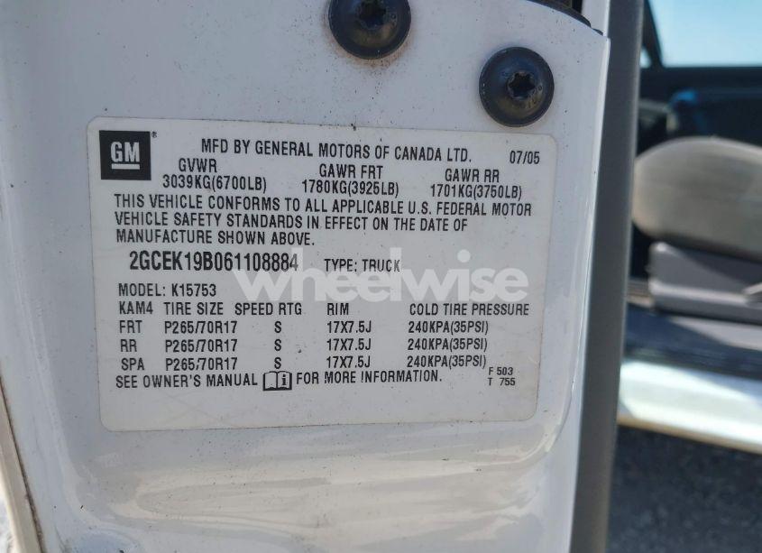 Photo 9 of 2006 Chevrolet Silverado 1500 LT1 (VIN 2GCEK19B061108884)