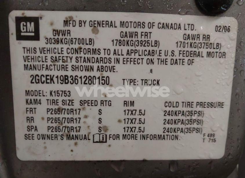 Photo 9 of 2006 Chevrolet Silverado 1500 LT1 (VIN 2GCEK19B361280150)