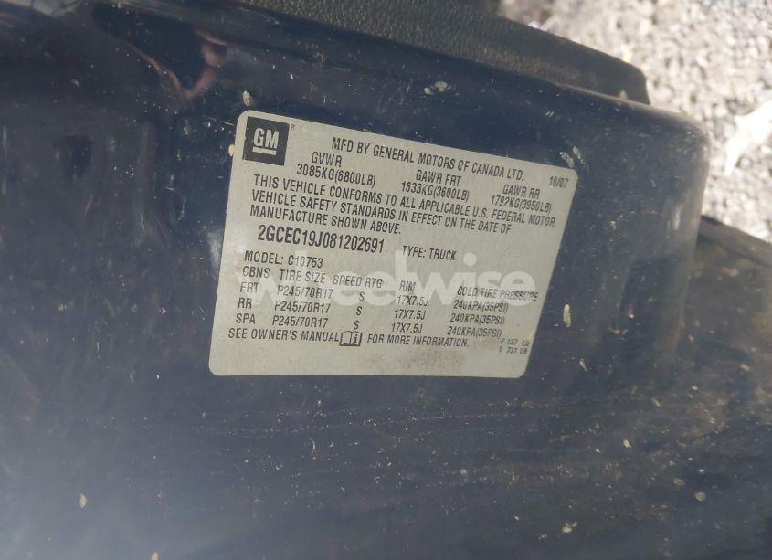 Photo 9 of 2008 Chevrolet Silverado 1500 LT1 (VIN 2GCEK19J181220345)