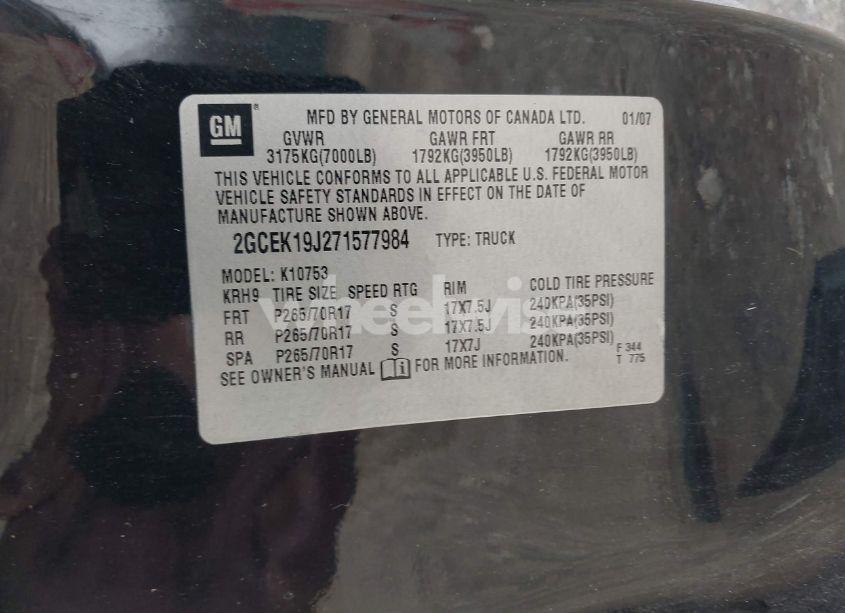 Photo 9 of 2007 Chevrolet Silverado 1500 LT2 (VIN 2GCEK19J271577984)