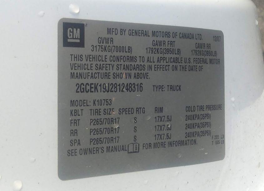 Photo 9 of 2008 Chevrolet Silverado 1500 LT1 (VIN 2GCEK19J281248316)