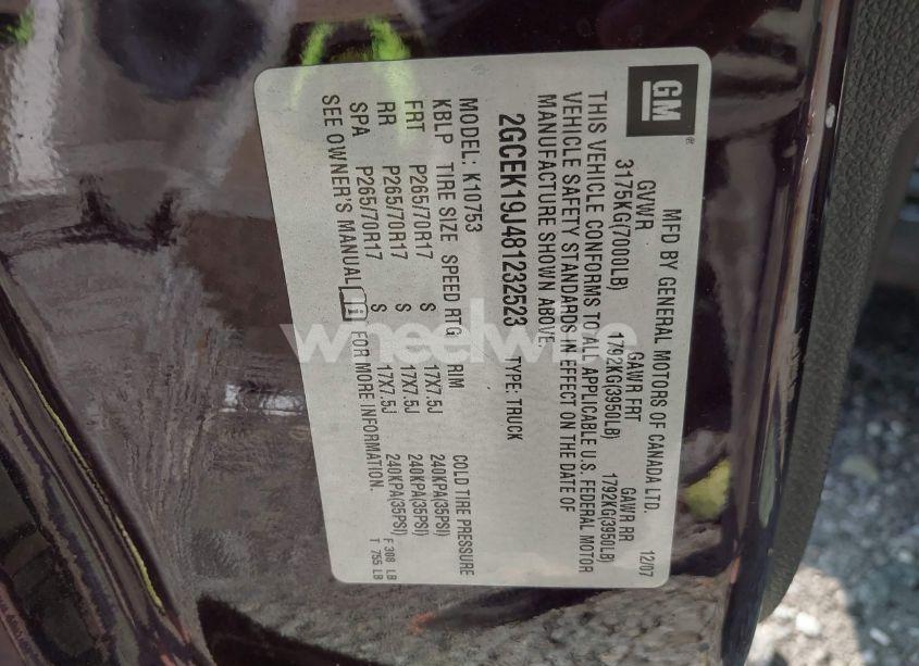 Photo 9 of 2008 Chevrolet Silverado 1500 LT2 (VIN 2GCEK19J481232523)