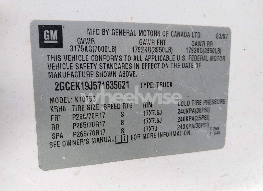 Photo 9 of 2007 Chevrolet Silverado 1500 LT1 (VIN 2GCEK19J571635621)