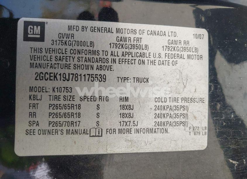 Photo 9 of 2008 Chevrolet Silverado 1500 LTZ (VIN 2GCEK19J781175539)
