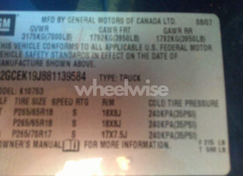 Photo 9 of 2008 Chevrolet Silverado 1500 LT1 (VIN 2GCEK19J881139584)