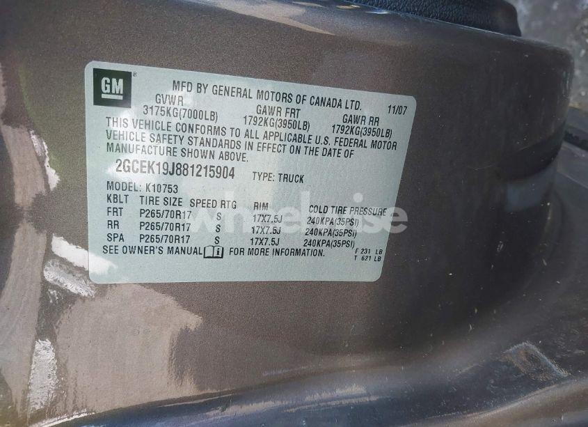 Photo 9 of 2008 Chevrolet Silverado 1500 LT1 (VIN 2GCEK19J881215904)