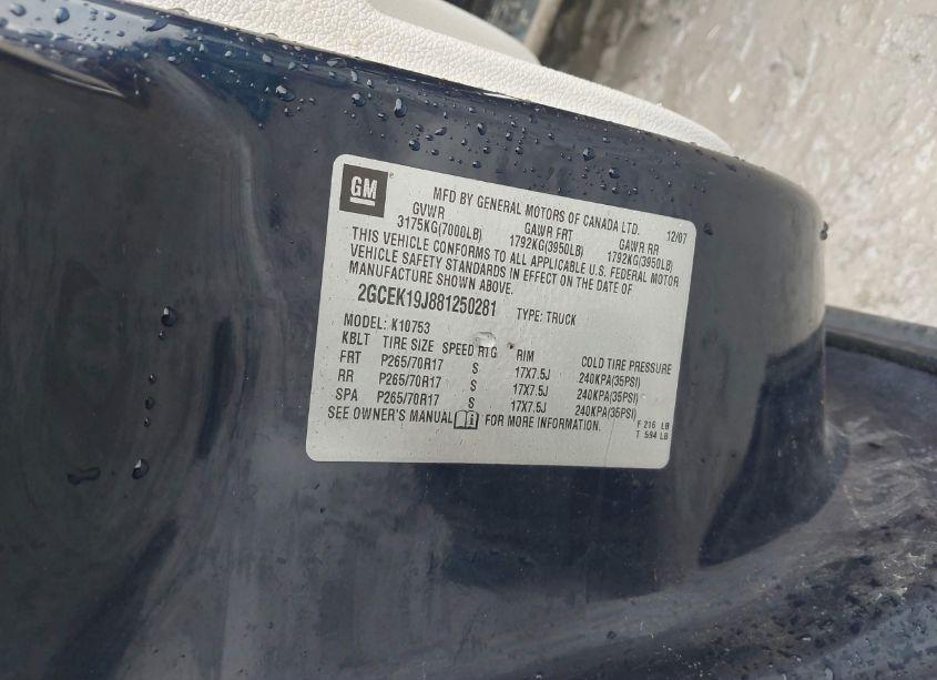 Photo 9 of 2008 Chevrolet Silverado 1500 LT1 (VIN 2GCEK19J881250281)