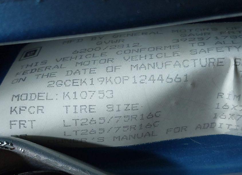 Photo 9 of 1993 Chevrolet Gmt-400 K1500 (VIN 2GCEK19K0P1244661)