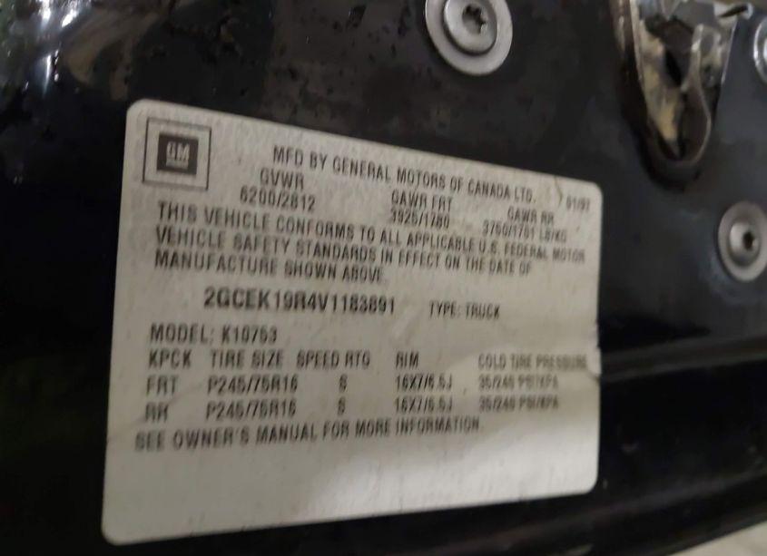 Photo 9 of 1997 Chevrolet K1500 FLEETSIDE (VIN 2GCEK19R4V1183891)