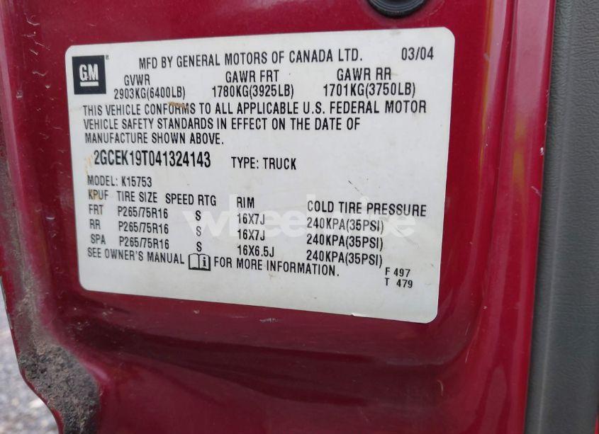 Photo 9 of 2004 Chevrolet Silverado 1500 LS (VIN 2GCEK19T041324143)