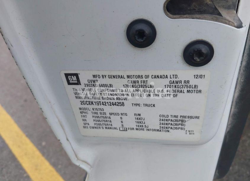 Photo 9 of 2002 Chevrolet Silverado 1500 LS (VIN 2GCEK19T421244258)