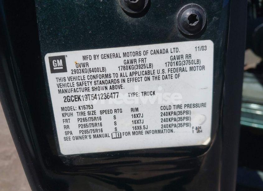 Photo 9 of 2004 Chevrolet Silverado 1500 Z71 (VIN 2GCEK19T541236477)