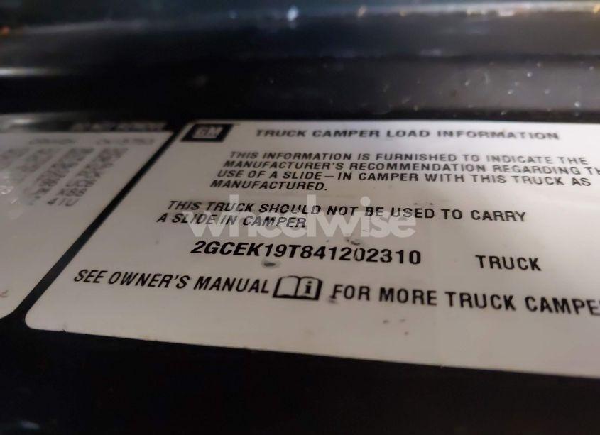 Photo 9 of 2004 Chevrolet Silverado 1500 Z71 (VIN 2GCEK19T841202310)