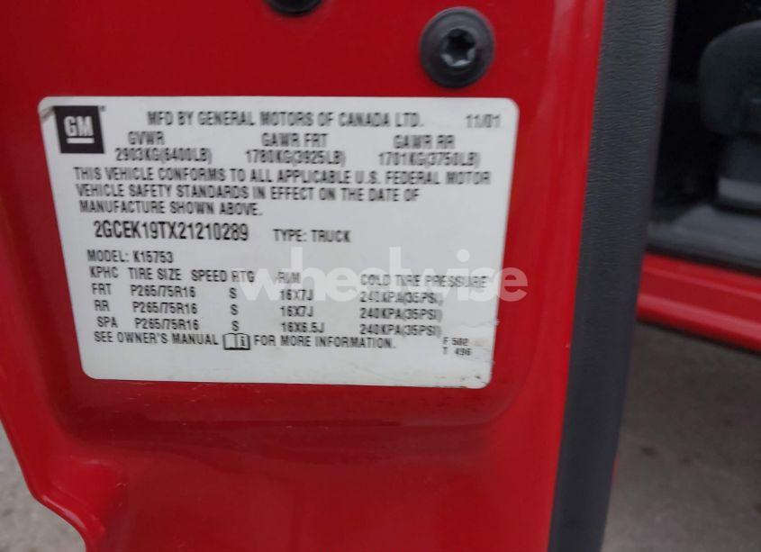 Photo 9 of 2002 Chevrolet Silverado 1500 LS (VIN 2GCEK19TX21210289)