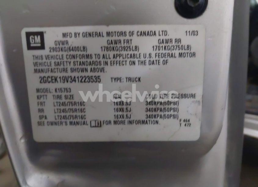 Photo 9 of 2004 Chevrolet Silverado 1500 LS (VIN 2GCEK19V341223535)