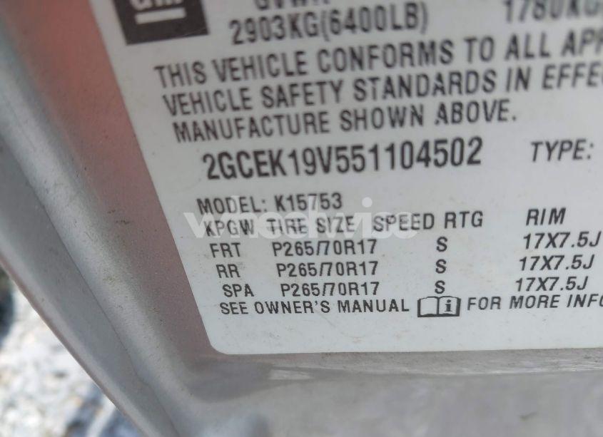 Photo 9 of 2005 Chevrolet Silverado 1500 LS (VIN 2GCEK19V551104502)