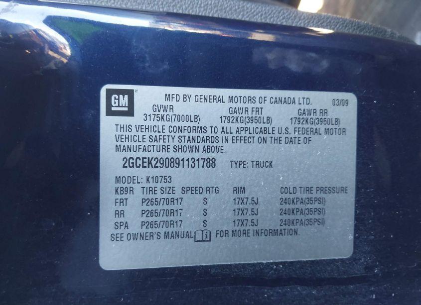 Photo 9 of 2009 Chevrolet Silverado 1500 LT (VIN 2GCEK290891131788)