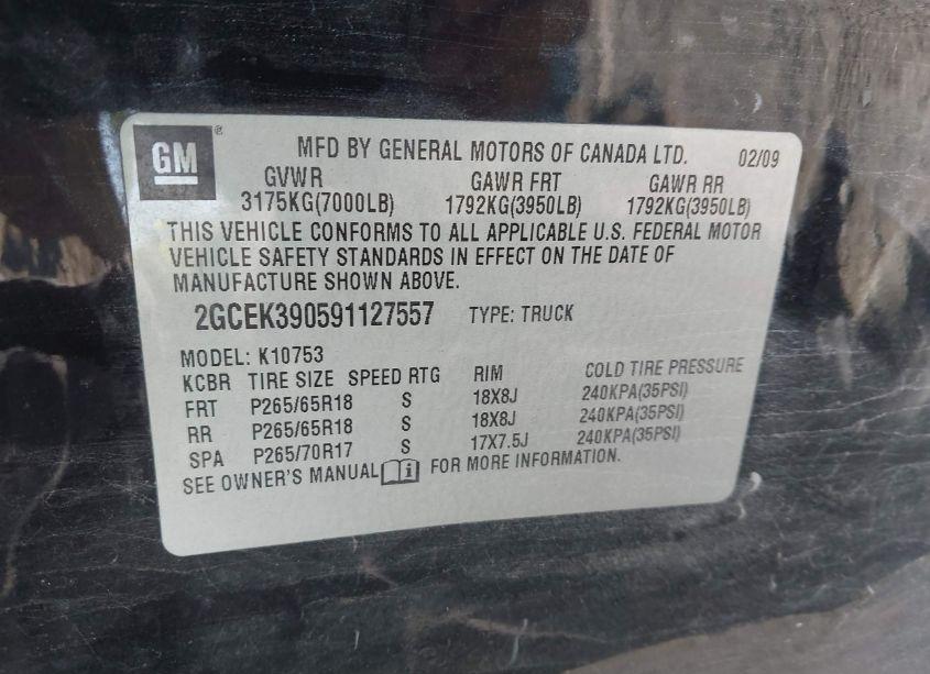 Photo 9 of 2009 Chevrolet Silverado 1500 LTZ (VIN 2GCEK390591127557)