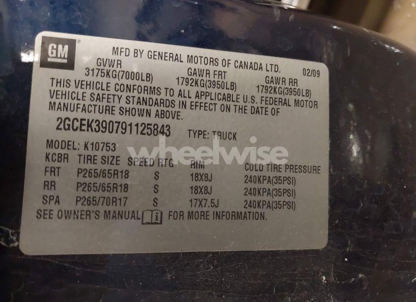 Photo 9 of 2009 Chevrolet Silverado 1500 LTZ (VIN 2GCEK390791125843)