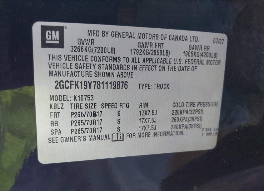 Photo 9 of 2008 Chevrolet Silverado 1500 LTZ (VIN 2GCFK19Y781119876)