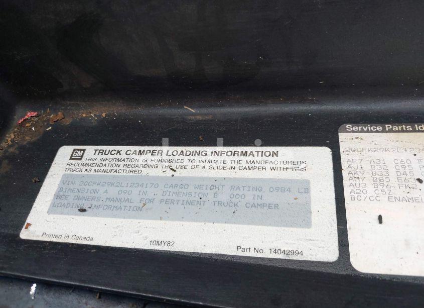 Photo 9 of 1990 Chevrolet Gmt-400 K2500 (VIN 2GCFK29K2L1234170)