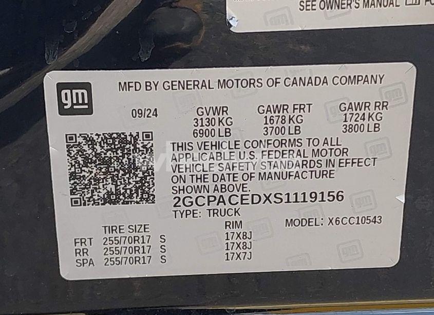 Photo 9 of 2025 Chevrolet Silverado 1500 2WD SHORT BED LT (VIN 2GCPACEDXS1119156)