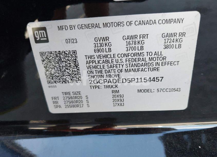 Photo 9 of 2023 Chevrolet Silverado 1500 2WD SHORT BED RST (VIN 2GCPADED5P1154457)