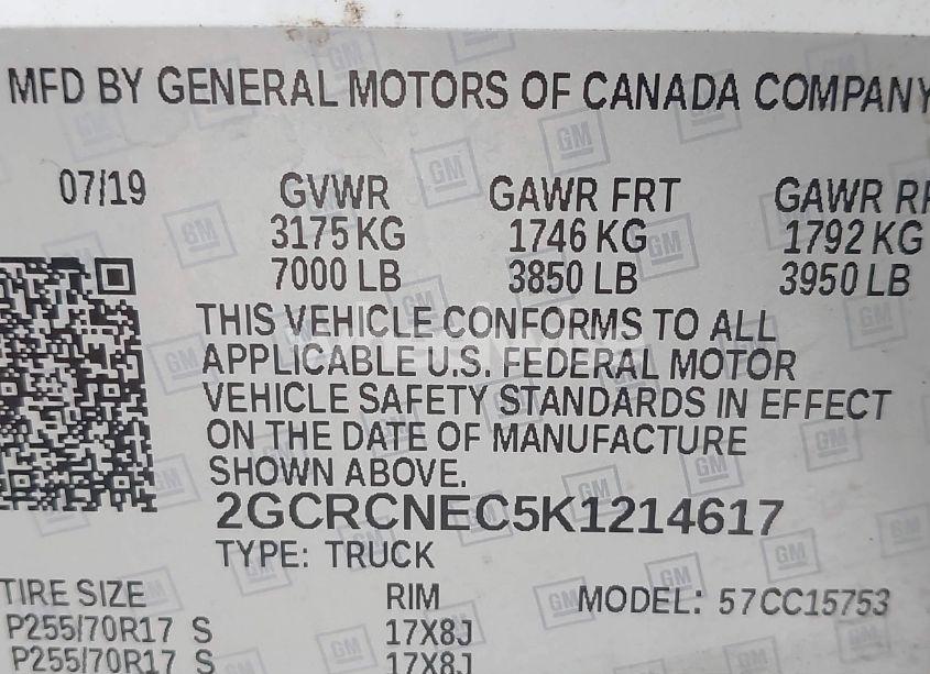 Photo 8 of 2019 Chevrolet Silverado 1500 LD WT (VIN 2GCRCNEC5K1214617)