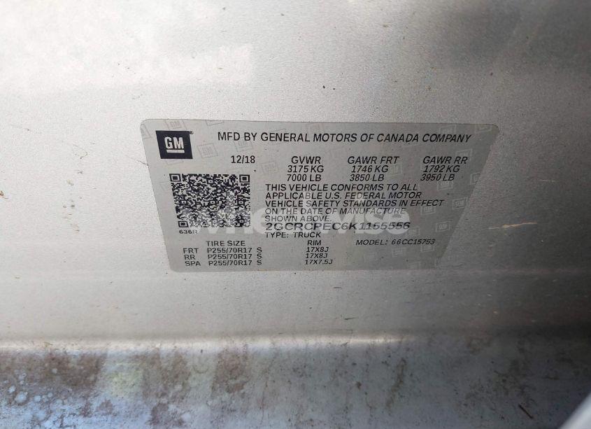 Photo 9 of 2019 Chevrolet Silverado 1500 LD LT (VIN 2GCRCPEC6K1155556)