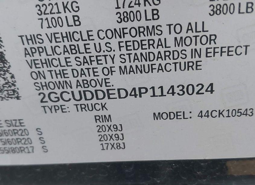 Photo 9 of 2023 Chevrolet Silverado 1500 4WD STANDARD BED LT (VIN 2GCUDDED4P1143024)