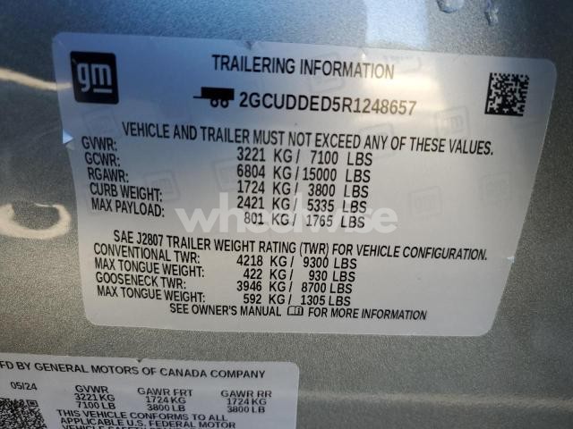 2024 CHEVROLET SILVERADO K1500 LT (VIN 2GCUDDED5R1248657) main photo