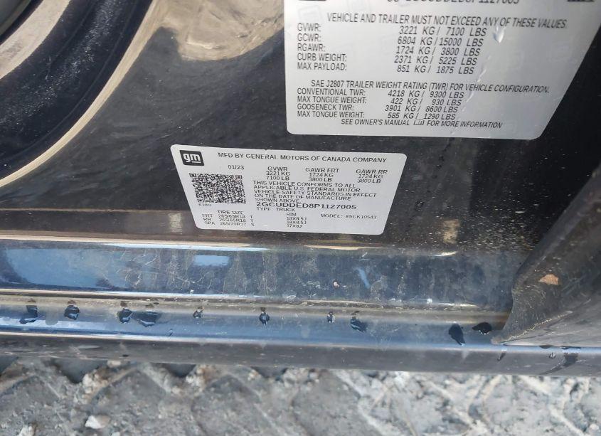 Photo 9 of 2023 Chevrolet Silverado 1500 4WD STANDARD BED LT (VIN 2GCUDDED8P1127005)