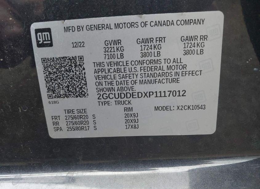 Photo 9 of 2023 Chevrolet Silverado 1500 4WD STANDARD BED LT (VIN 2GCUDDEDXP1117012)