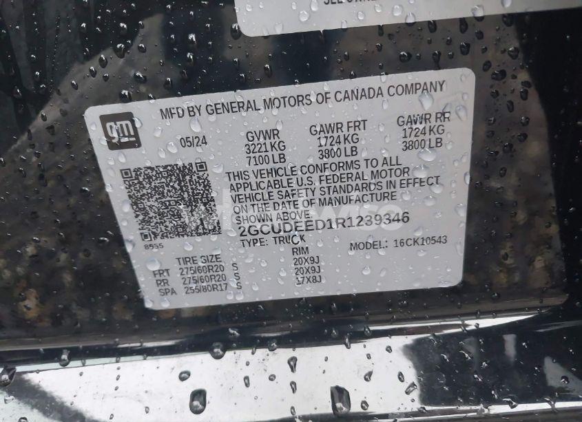 Photo 9 of 2024 Chevrolet Silverado 1500 4WD SHORT BED RST (VIN 2GCUDEED1R1239346)