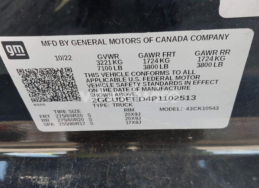 Photo 9 of 2023 Chevrolet Silverado 1500 4WD SHORT BED RST (VIN 2GCUDEED4P1102513)