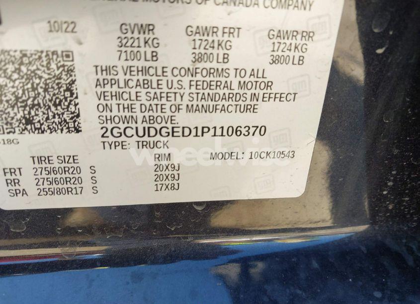 Photo 9 of 2023 Chevrolet Silverado 1500 4WD SHORT BED LTZ (VIN 2GCUDGED1P1106370)