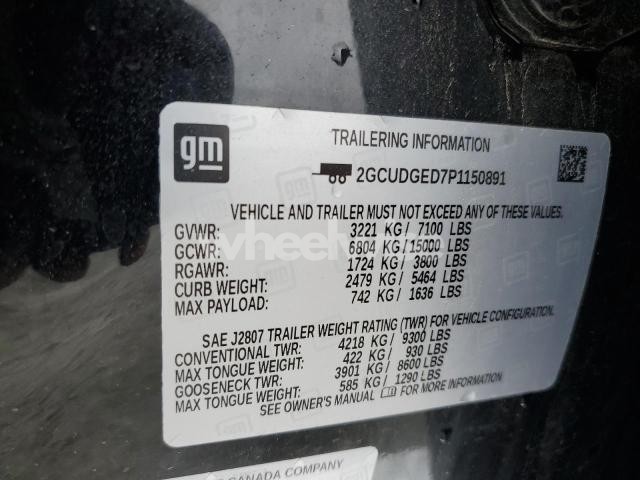 Photo 10 of 2023 CHEVROLET SILVERADO K1500 LTZ (VIN 2GCUDGED7P1150891)