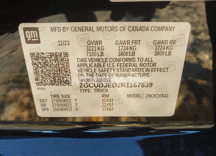 Photo 9 of 2024 Chevrolet Silverado 1500 4WD SHORT BED HIGH COUNTRY (VIN 2GCUDJED2R1167839)