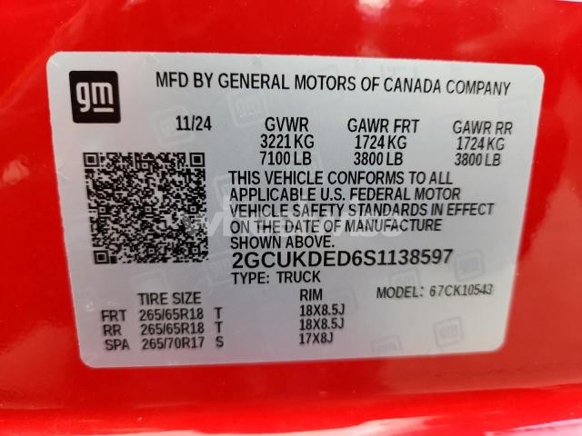 Photo 5 of 2025 CHEVROLET SILVERADO K1500 LT (VIN 2GCUKDED6S1138597)