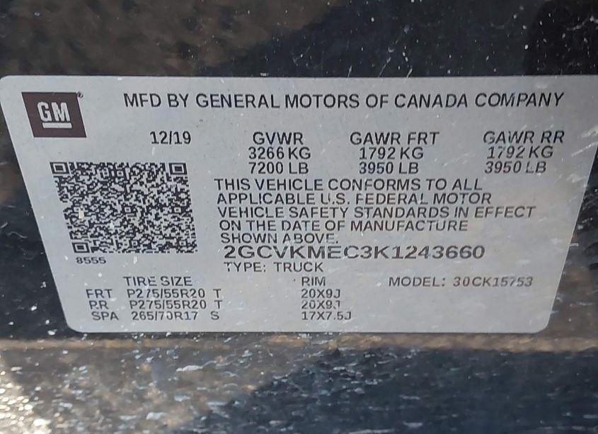 Photo 9 of 2019 Chevrolet Silverado 1500 LD SILVERADO CUSTOM (VIN 2GCVKMEC3K1243660)