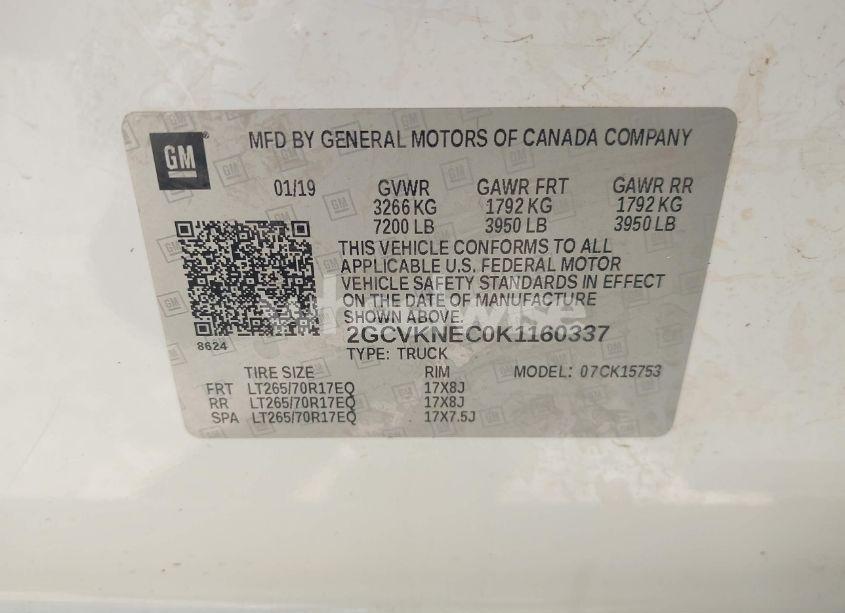 Photo 9 of 2019 Chevrolet Silverado 1500 LD WT (VIN 2GCVKNEC0K1160337)