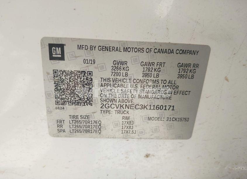 Photo 9 of 2019 Chevrolet Silverado 1500 LD WT (VIN 2GCVKNEC3K1160171)