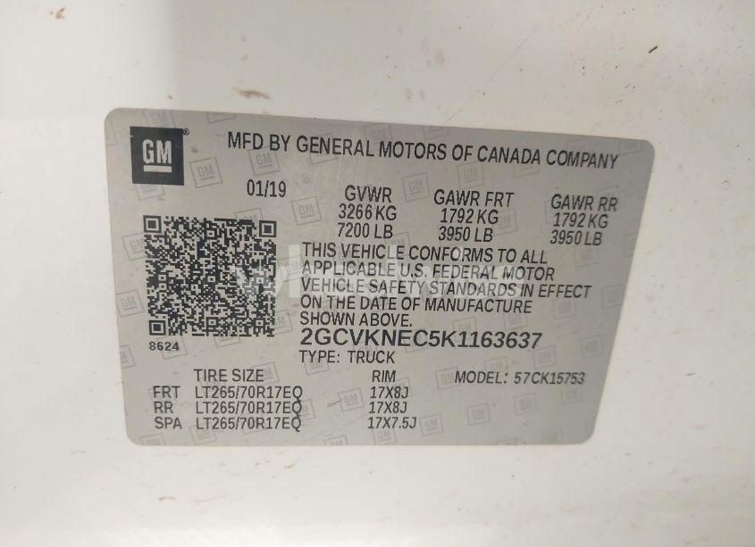 Photo 9 of 2019 Chevrolet Silverado 1500 LD WT (VIN 2GCVKNEC5K1163637)