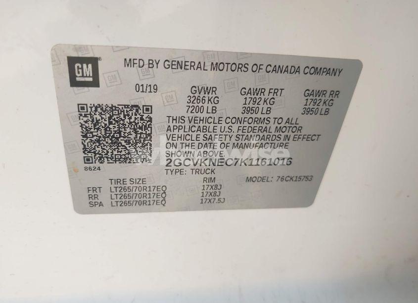Photo 9 of 2019 Chevrolet Silverado 1500 LD WT (VIN 2GCVKNEC7K1161016)